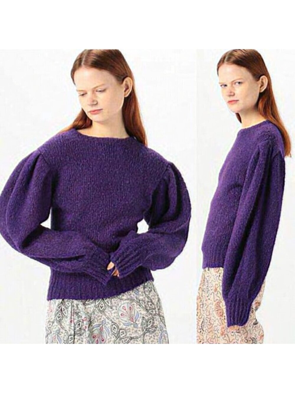 ISABEL MARANT‎ ÉTOILE Shaelyn Sweatshirt In Purple Women EU 36 US Size 4